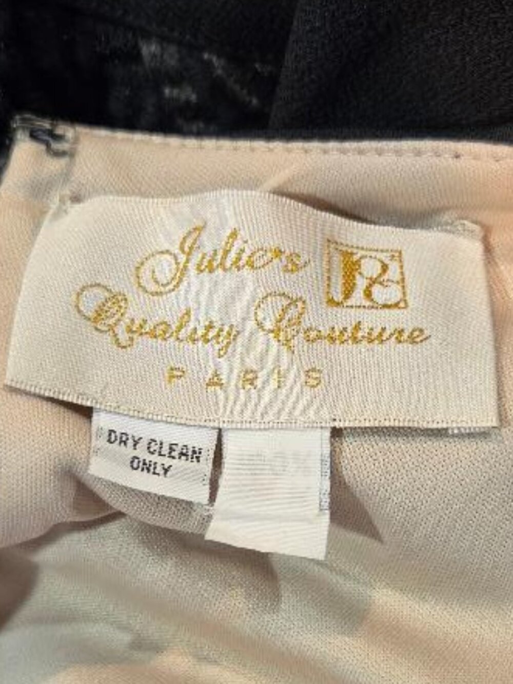 Julie's Quality Couture Upscale Boutique Black Mesh Cocktail Dress - Picture 6 of 6